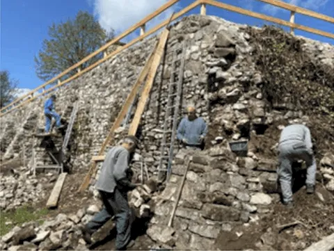 Réfection du mur du soutènement  